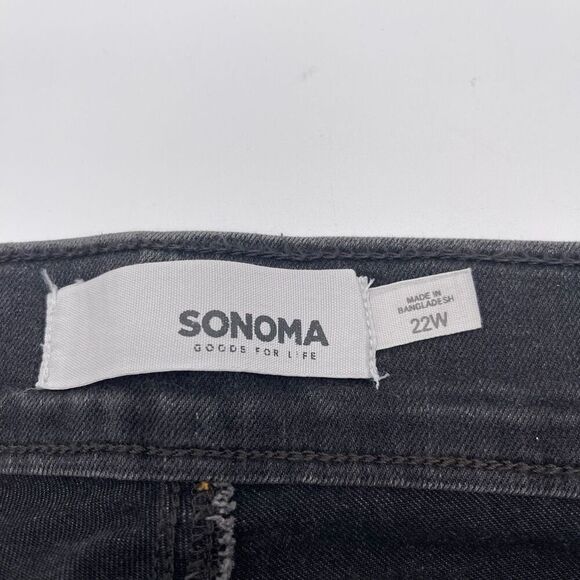SONOMA Jeans Women’s 22W Comfortable Mid-Rise Jeggings Stretch Skylane Black NWT - Picture 4 of 16